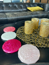 Load image into Gallery viewer, Pinkish Satin Coaster Set of 4